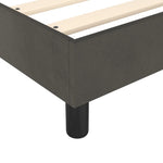 ZNTS Bed Frame Dark Grey 135x190 cm Double Velvet 3121191