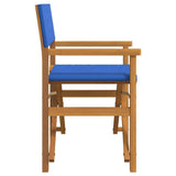 Folding Director's Chairs 2 pcs Blue Solid Wood Teak 4008514
