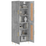 Highboard Concrete Grey 69.5x34x180 cm Engineered Wood 3199677