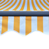 Manual Retractable Awning with LED 300x250 cm Yellow and White 3055222