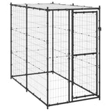 150795 Outdoor Dog Kennel Steel with Roof 110x220x180 cm