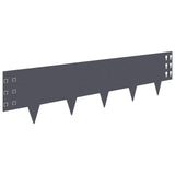 Lawn Edging 10 pcs 100 x 25 cm Steel Anthracite 8008608