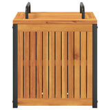 Outdoor Cushion Box 45x45x45/53 cm Solid Wood Acacia and Steel 367607