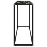 Console Table Black 120x35x75 cm Tempered Glass 322818