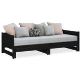 Pull-out Day Bed without Mattress Black 2x cm 820266
