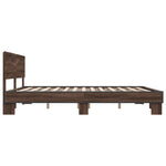 Bed Frame without Mattress Brown Oak 200x200 cm 3280176