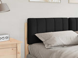 Upholstered Headboard Brown and Black 120 cm Solid Pine Wood 880190