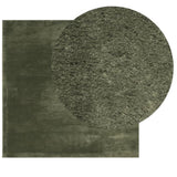 Rug HUARTE Short Pile Soft and Washable Forest Green 160x160 cm 375097