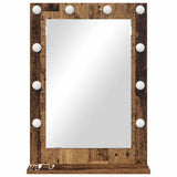 Vanity Mirror Rectangular Smoked Oak 70 x 50 x 18 cm 868337