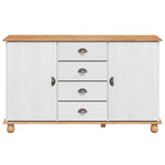 Sideboard ASKIM White 133.5 x 40 x 79 cm Solid pine wood 4105432