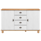 Sideboard ASKIM White 133.5 x 40 x 79 cm Solid pine wood 4105432