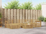 Outdoor Sofa Set 7 pcs White Polyester 3392139