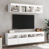 TV Wall Cabinet with LED Lights White 80x30x40 cm 837197