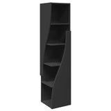 Corner Cabinet 32x32x140cm Engineered Wood Black 889876
