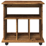 ZNTS Rolling Cabinet Old Wood 60x45x60 cm Engineered Wood 856662