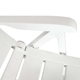 Garden Chair Set of 6 White Plastic Standard Foldable 275068