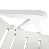 ZNTS Reclining Garden Chairs 2 pcs Plastic White 43895