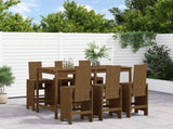 Garden Bar Set Honey Brown Solid Pine Wood Large Footrest 3157784
