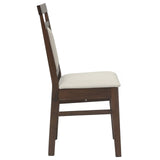 Dining Chair 2 pcs Light Brown and Light Solid Rubber Wood 42020501