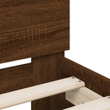 Bed Frame without Mattress Brown Oak 200x200 cm 3207398