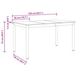 Dining Tables 150 x 78 x 75 cm METAL 892652