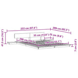 Bed Frame Brown 140 x 200 cm Wood 872398