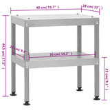 Table for Oven Smoker 40x28x44.5 cm Galvanised steel 364747