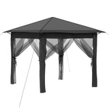 Gazebo with 4 Sidewalls 2.6 x 2.6 m Light Grey and Anthracite 42036806