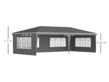 3 x 6m Pop-Up Gazebo, with Removable Walls - Grey T3398P317608