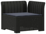 4-Seater Garden Sofa with Cushions Rattan Look PP Anthracite 3443965