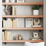 Wall Shelf Light Brown 100x20x6 cm Treated Solid Wood Oak 363679
