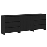 Sideboard 3 pcs Black 70 x 41 x 75 cm Engineered Wood 3332501