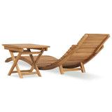 Sunlounger Teak Solid Teak wood Typical garden size Foldable 310666