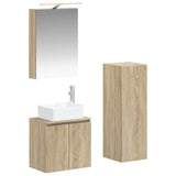 Bathroom Furniture Set 4 pcs Sonoma Oak 3407433