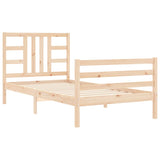 Bed Frame without Mattress Single Solid Wood Pine 3193886