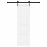 Sliding Door 61 x 198.5 cm Engineered Wood White and Black 3449954