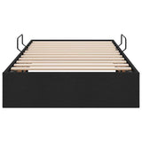 Storage Bed with Headboard Black 90 x 190 cm Fabric 3370045