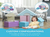 11-Piece Kids Soft Play Set, Foam Block, Toys for Climbing, Crawling, Blue T3398P348556