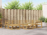Outdoor Sofa Set 7 pcs White Solid Acacia Wood 3387898