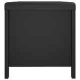 Storage Box with Cushion Black 105x40x45 cm 3279327