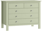 5 Drawer Chest of Drawers, Modern Dresser for Bedroom, Bedside Storage Cabinet, Wide Storage Unit T3398P555135