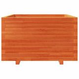 Garden Planter Wax Brown 80x80x49.5 cm Solid Wood Pine 3282531