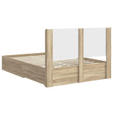 Bed Frame with Storage and Headboard Sonoma Oak Engineered Wood 3414127