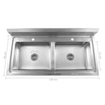 ZNTS Kitchen Sink Double Basin Stainless Steel 144291