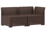 2-Seater Garden Sofa Rattan Look PP Brown 8011921