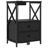 Bedside Cabinet 2 pcs Black Oak 40 x 31 x 60 cm Engineered Wood 859561