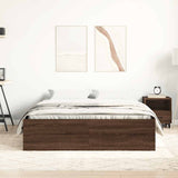 Bed Frame without Mattress Brown Oak 120x190 cm Small Double Small Double 3203900