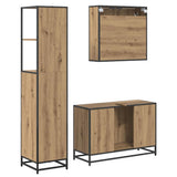 Bathroom Furniture Set 3 pcs Artisan Oak Engineered Wood 3402454