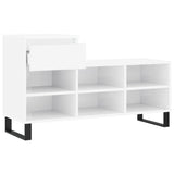 Shoe Cabinet High Gloss White 102x36x60 cm Engineered Wood 831374