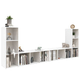 TV Cabinets 4 pcs White 107x35x37 cm Engineered Wood 3080033